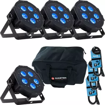 ADJ American DJ Mega Hex LED Par с RGBAW+UV x 4 + сумка + кабели MEG600-4PK-BAG