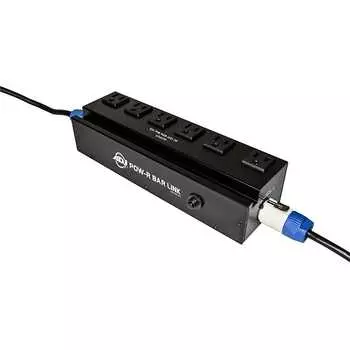 ADJ American DJ Power Bar, шесть 3-контактных разъемов Edison, вход PowerCON и сквозное подключение PWR793