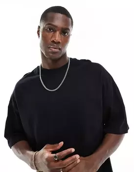 ADPT – черная футболка оверсайз