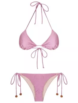 Adriana Degreas бикини с люрексом и треугольными чашками, фиолетовый