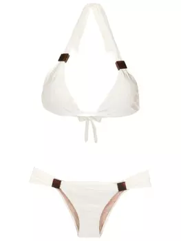 Adriana Degreas бикини с вырезом халтер, белый