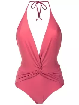 Adriana Degreas купальник с вырезом халтер, розовый