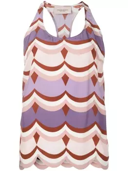 Adriana Degreas топ с принтом Ondas Vintage, фиолетовый