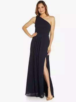 Adrianna Papell Шифоновое платье на одно плечо, Midnight