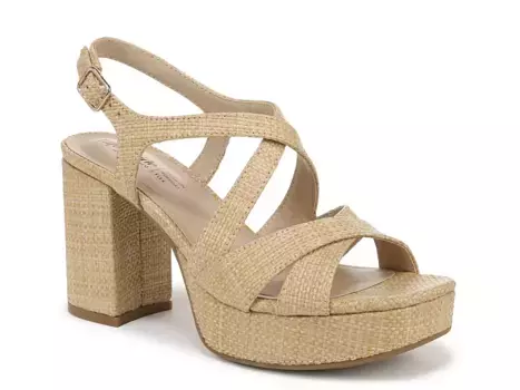 Adrianna Platform Сандалии Lifestride, Beige Woven Textile