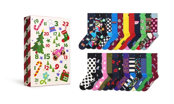 Адвент-календарь, комплект носков, Happy Socks, 24 предмета