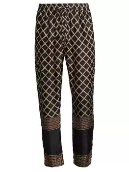 Аджрахские шелковые штаны Harago, черный