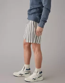 AE Flex 7-дюймовые поношенные треккерские шорты American Eagle Outfitters, цвет Retro Indigo Stripe