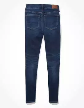 AE Lu(x)e рваные джеггинсы с высокой талией American Eagle Outfitters, цвет dark indigo wash