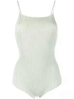 AERON боди в рубчик, зеленый