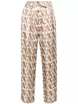 AERON брюки Aurora с кулиской и монограммой, коричневый