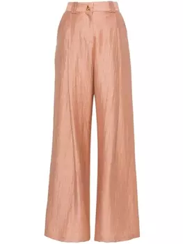 AERON брюки палаццо Wellen с жатым эффектом, нейтральный цвет