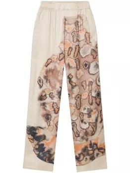 AERON брюки с принтом, нейтральный цвет