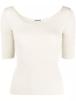 AERON джемпер с U-образным вырезом, нейтральный цвет