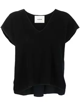 AERON футболка с V-образным вырезом, черный
