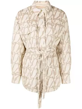 AERON куртка с монограммой, нейтральный цвет