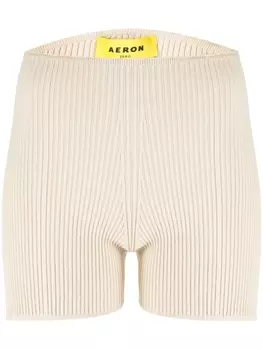 AERON облегающие шорты в рубчик, нейтральный цвет
