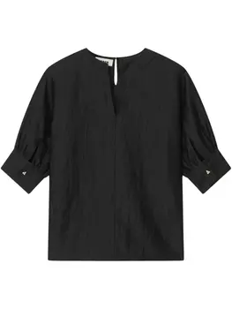 AERON поплиновая блузка, черный