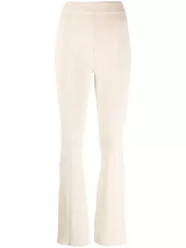 AERON расклешенные брюки в рубчик, нейтральный цвет