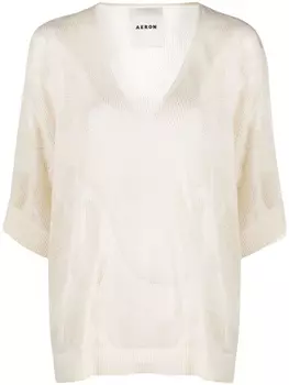 AERON топ Milan с V-образным вырезом, нейтральный цвет