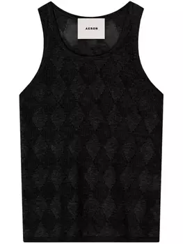 AERON топ с геометричным узором, черный