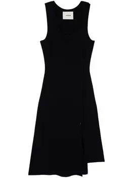 AERON трикотажное платье миди Vichy, синий