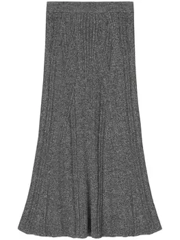 AERON юбка миди Mossy, серый