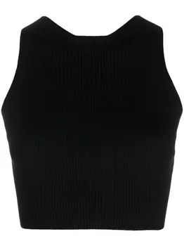 AERON укороченный топ в рубчик, черный