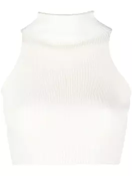 AERON укороченный топ в рубчик, нейтральный цвет