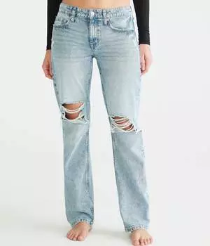 Aeropostale Knd Мешковатые джинсы с низкой посадкой, цвет medium wash