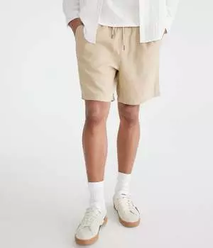 Aeropostale однотонные льняные шорты 7 дюймов, цвет tan 255