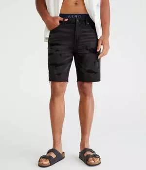 Aeropostale Премиум джинсовые шорты Air 9", цвет black wash