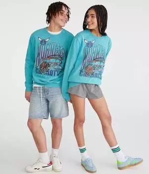 Aeropostale Шарлотт Хорнетс Crew Толстовка, бирюзовый