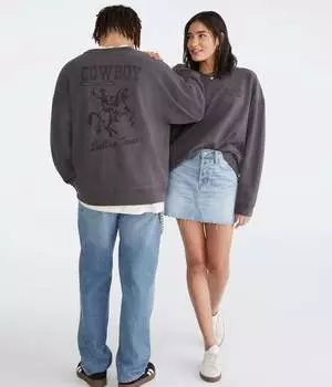 Aeropostale Texas Cowboy Essentials Crew Толстовка, серый