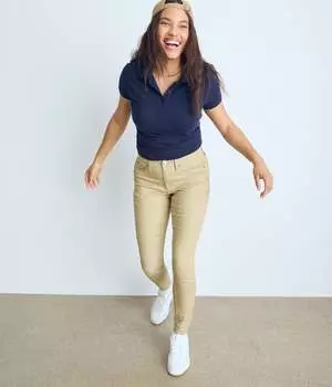 Aeropostale женские очень эластичные с высокой посадкой пышные униформы джеггинсы, цвет tan 251