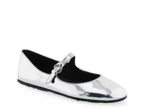 Aerosoles Perry Mary Jane Flat, серебристый