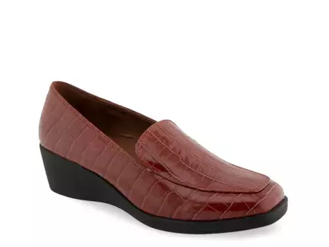 Aerosoles Tart Wedge Loafer, коричневый принт с крокодиловым принтом