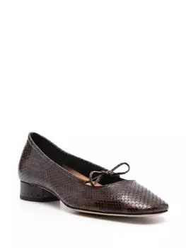 Aeyde балетки Darya с эффектом змеиной кожи, коричневый