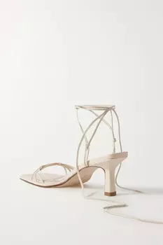 AEYDE кожаные сандалии Roda, кремовый