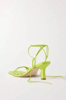 AEYDE кожаные сандалии Roda, зеленый