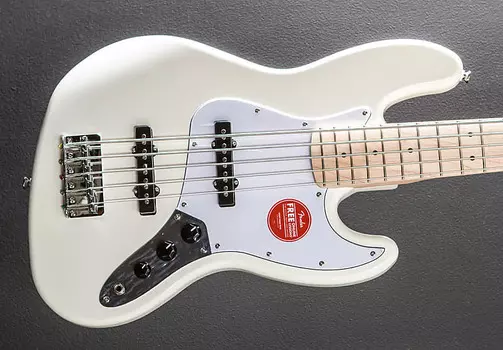 Affinity Series Jazz Bass V — олимпийский белый с кленом Squier Affinity Series Jazz Bass V - w/Maple