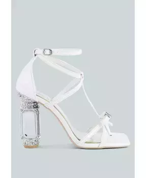 Аффлюенс Босоножки на высоком каблуке с украшениями London Rag, белый