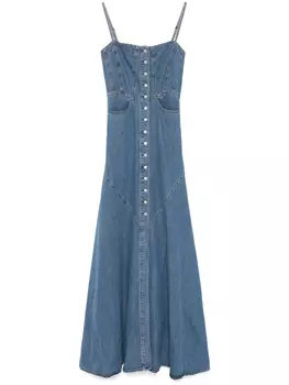 AG Jeans джинсовое платье макси, синий