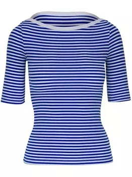 AG Jeans полосатый топ из ребристого трикотажа, синий