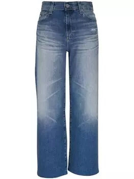 AG Jeans прямые джинсы с завышенной талией, синий