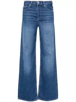 AG Jeans широкие джинсы средней посадки, синий