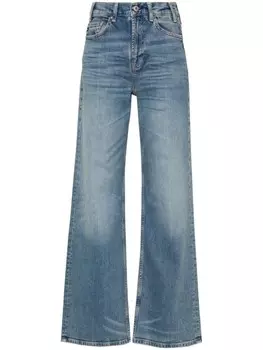 AG Jeans широкие джинсы средней посадки, синий