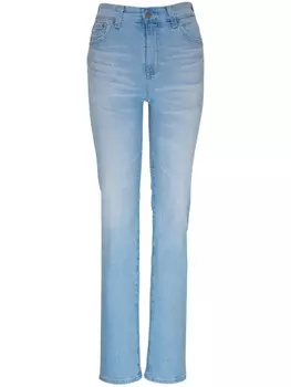 AG Jeans узкие джинсы из хлопкового денима, синий