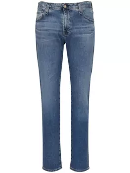 AG Jeans узкие джинсы с эффектом потертости, синий