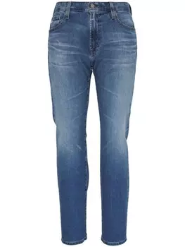 AG Jeans узкие джинсы с эффектом усы, синий